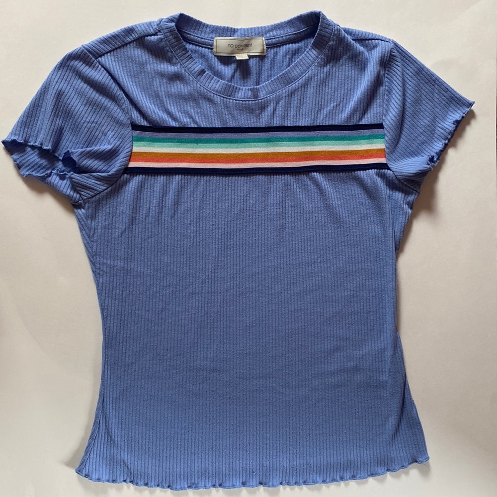 No Comment Blue Crop Top